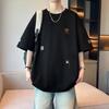 Men Multi Patch Graphic Print Oversized T Shirt Casual Loose Fit Summer Top