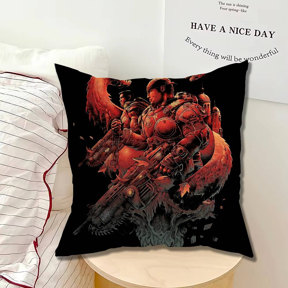 Game GGears of WWar Pillow case Printed Polyester Throw Pillow Cover Decorative Sofa Cushion Pillowslip Home Decor