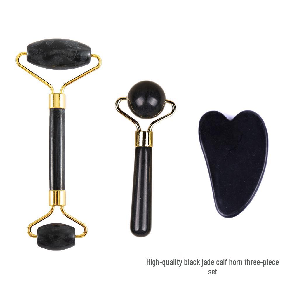Jade Roller & Gua Sha Facial Massage Three-Piece Set