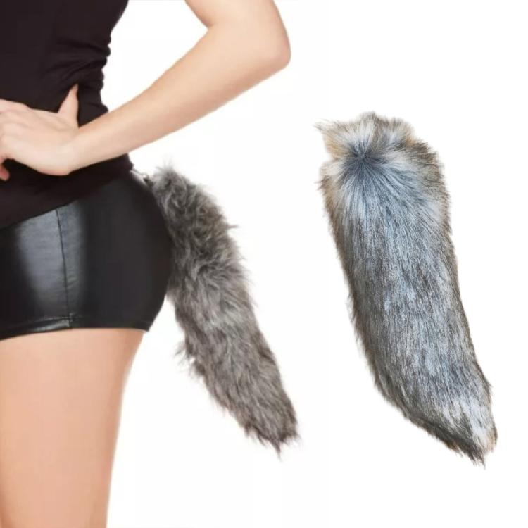 Dog Tail Cats Tail Wolf Leopard Tail Halloween Cosplay Party Costume Huge Furry Tail Faux Furs Foxes Tail for Teen Adult