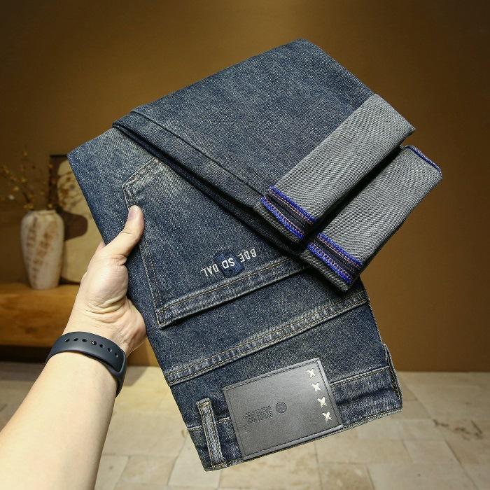 

Новые мужские прямые свободные джинсы с широкими штанинами, средней посадки, с глубоким шаговым швом 38