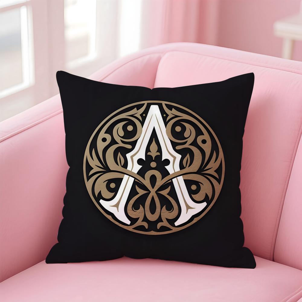 Simple letter Design AU Cushion Cover Pillowcase Short Plush Invisible zipper Room Sofa Cushion Cover