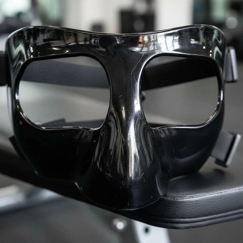 Adjustable Basketball Face Mask Elastic Strap Face Guard Durable Nose Protector  Game Collision