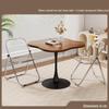 Compact Round Table: Ideal for Balcony, Living Room, or Business Meetings