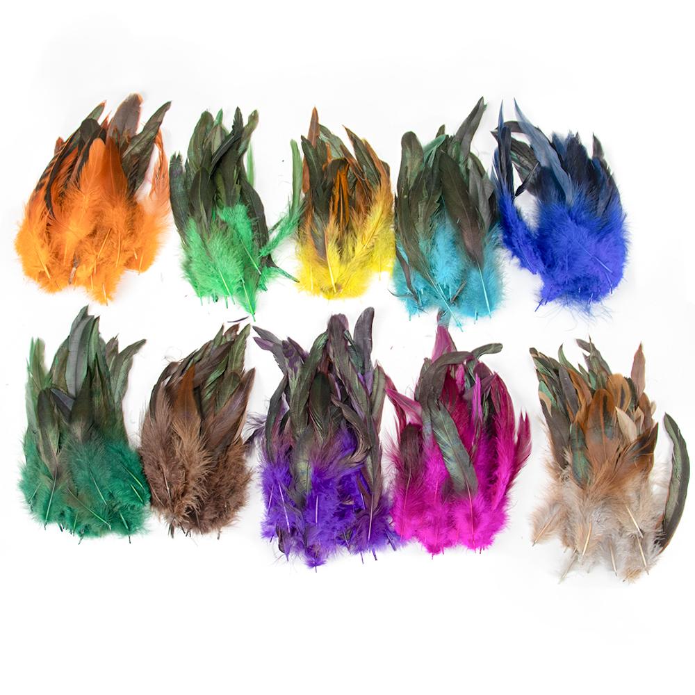Natural Cock Feathers 5-7inch Colorful Pheasant Feather for Crafts Jewelry Making Accessory Party Clothing Decoration