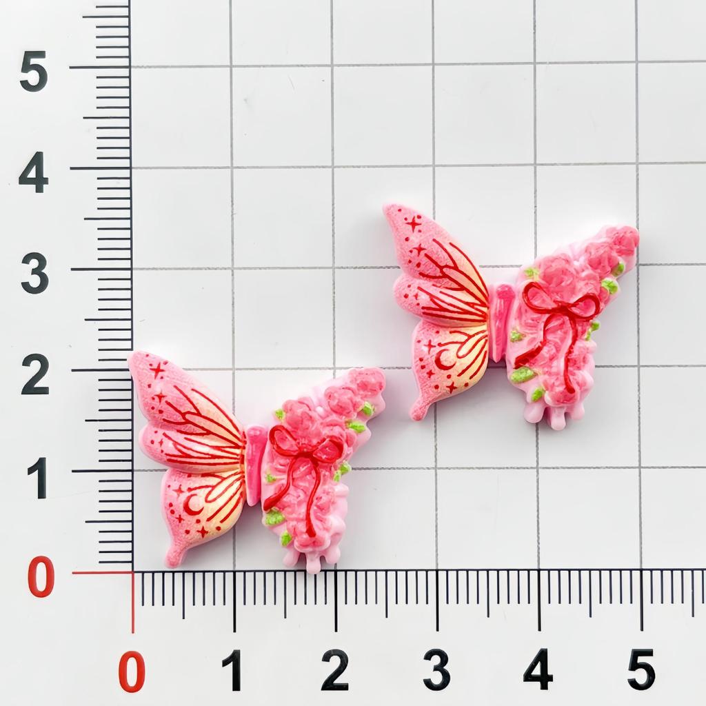 Cartoon Flowers & Butterflies Resin DIY Phone Case & Shoe Charms Hair Accessories Decorations