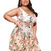 2024 European-American Sexy Backless Plus Size Slimming One-Piece Swimsuit for Women