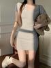 Women's Casual Summer Sweetheart Neck Slimming Dress - Solid Color, Cinched Waist, Short Skirt
