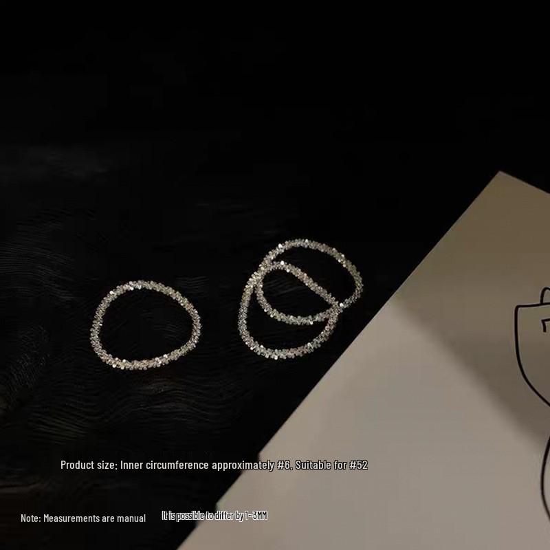 Korean Style Irregular 925 Sterling Silver Women's Versatile Ring, Non-Fading Niche Ins Design
