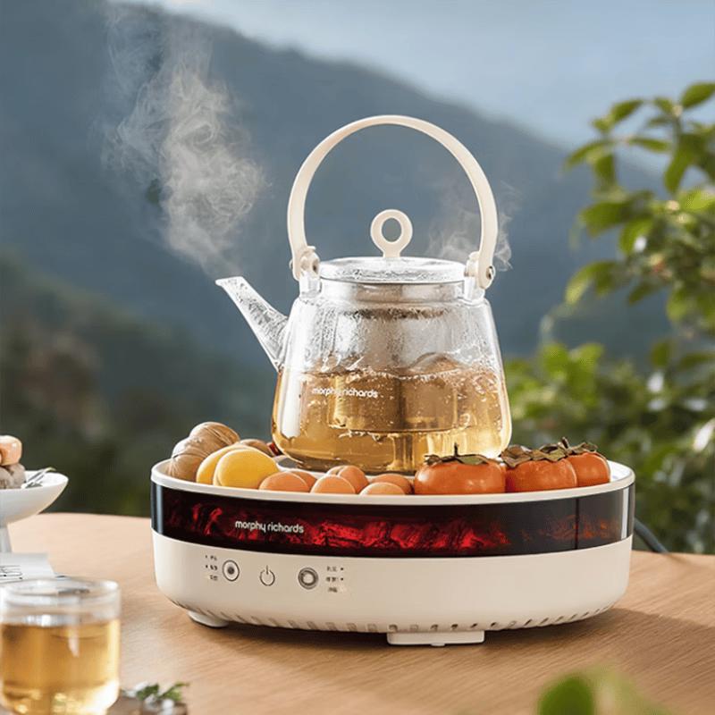 Электрический стеклянный чайник Morphy Richards 0,8 л для чая и здоровья, набор, штепсель CN (адаптер в комплекте)