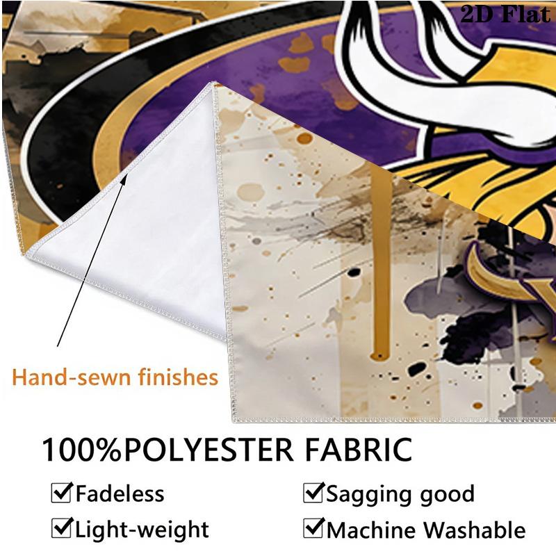 Custom Name Minnesota Vikings Printed Tapestry – Wall Hanging for Bedrooms, Dorms, and Home Decor