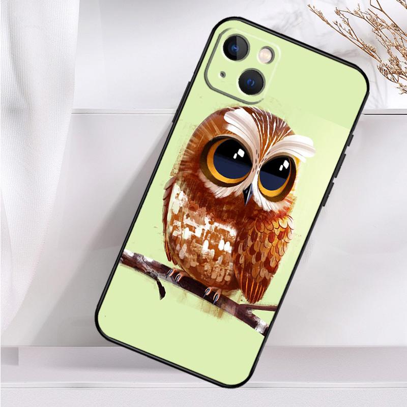 Cute Owl Cartoon Shockproof Case For iPhone 17 16 Pro Max 11 14 15 Plus 12 13 Mini 16e 17 Air Phone Cover