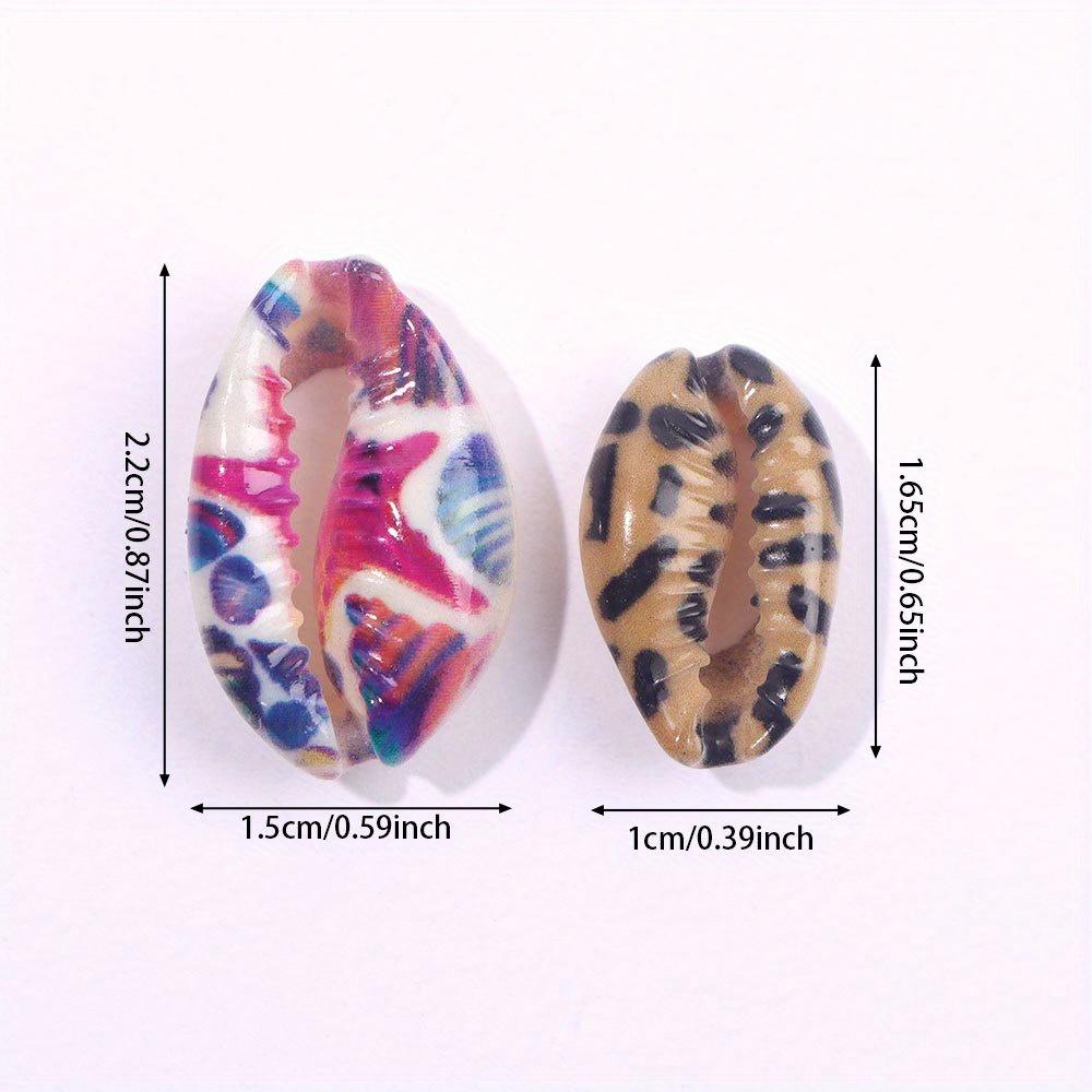 4/9/15 buc Margele Decorative Pictate din Material Scoică, Scoică Colorată Neporoasă Scoică Ocean Margele Vrac pentru Confecționarea Bijuteriilor Interval Be