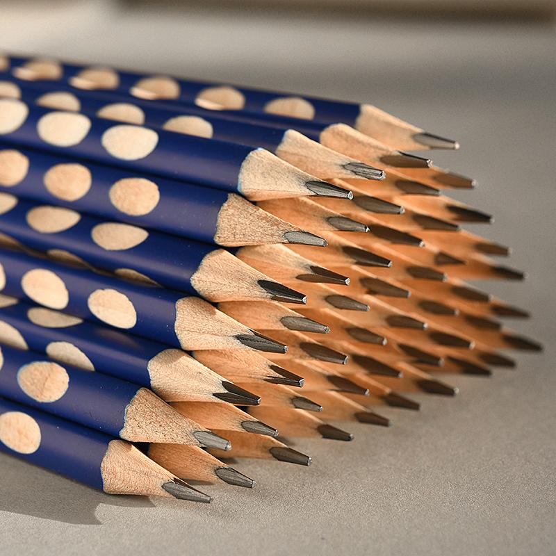 Childrens Nontoxic 12pcs Pencils Corrective Practice Calligraphy Student Sketch Wooden Pencil Office Stationery 05882