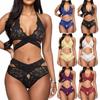 Ladies Fashion Sexy Lingerie Lace Neckband Babydoll Underwear