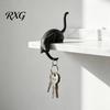 Creative Jewelry Hook Cat with Lantern, 3D Printed LED Light Decorative Modern Entryway Decor Wall Hook, Shelf for Bookshelf Desk And