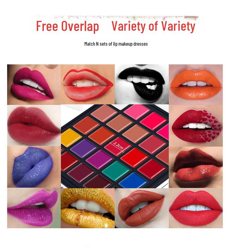 25-Color Matte Lipstick Palette: Waterproof & Moisturizing Lip Gloss Set