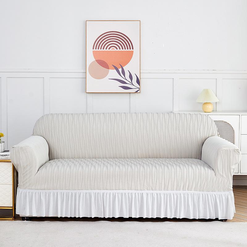 Summer Cool Silk Skirt Elastic Sofa Cover All-inclusive Cover Non-slip Tight Hug Armrest Dust Cover Sofa Cushion Towel Cover Cloth