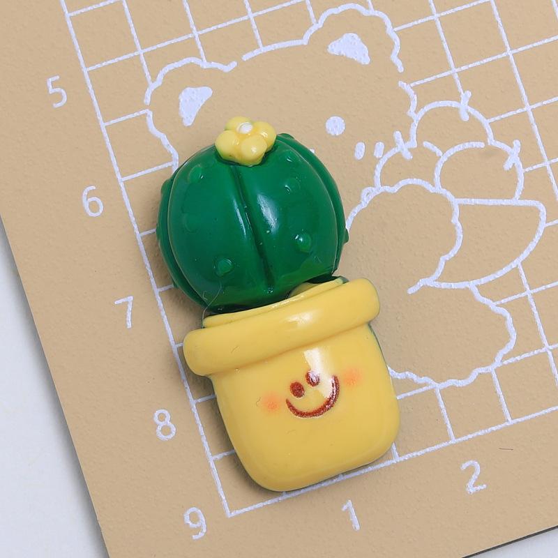 Cute Cartoon Plant Pot Resin Shoe Buckle & DIY Jewelry Hair Clip Accessories.