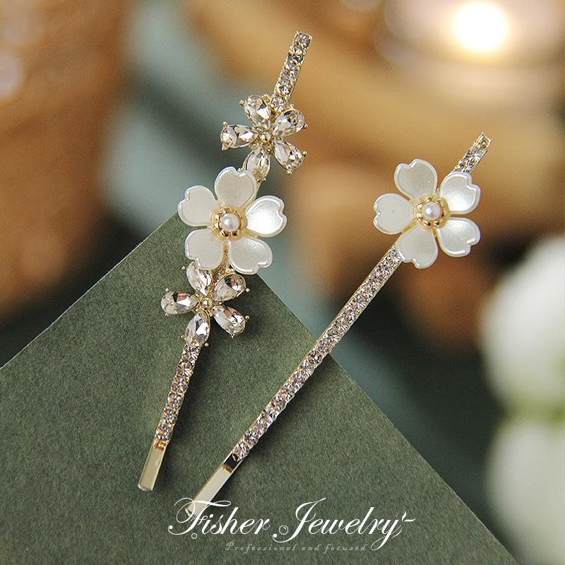 Korean Fashion Flower Opal Pearl Hairpins Gifts Women Girls Hair Clips Pins Barrettes Accessories Hairclip Hairgrips Headdress