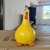 Cute Large-Eyed Polka Dot Rooster Resin Figurine Chicken Statue Indoor Outdoor Garden Decor Creative Ornament Festival Gifts