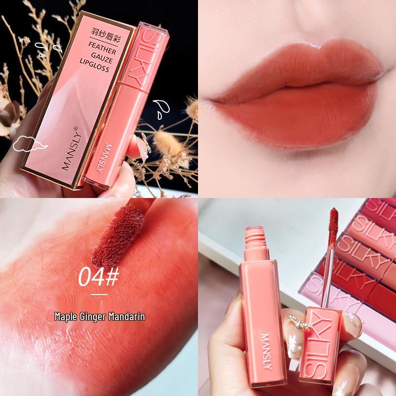 

MANSLY Velvet Matte Lip Gloss - Long-lasting, Non-fading, Student-Friendly Lipstick 2.2g