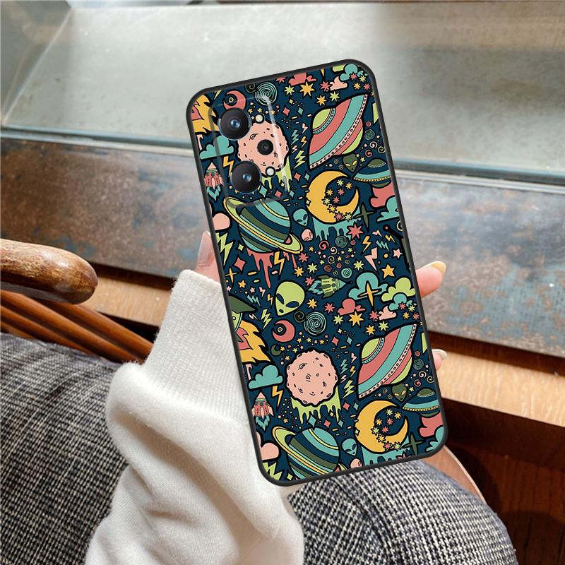 Cartoon Alien Case For Realme 13 Pro Plus 11 12 14  C71 C75 C55 C51 C53 C25 C63 C61 C65 C67 GT6 GT7 15 Pro