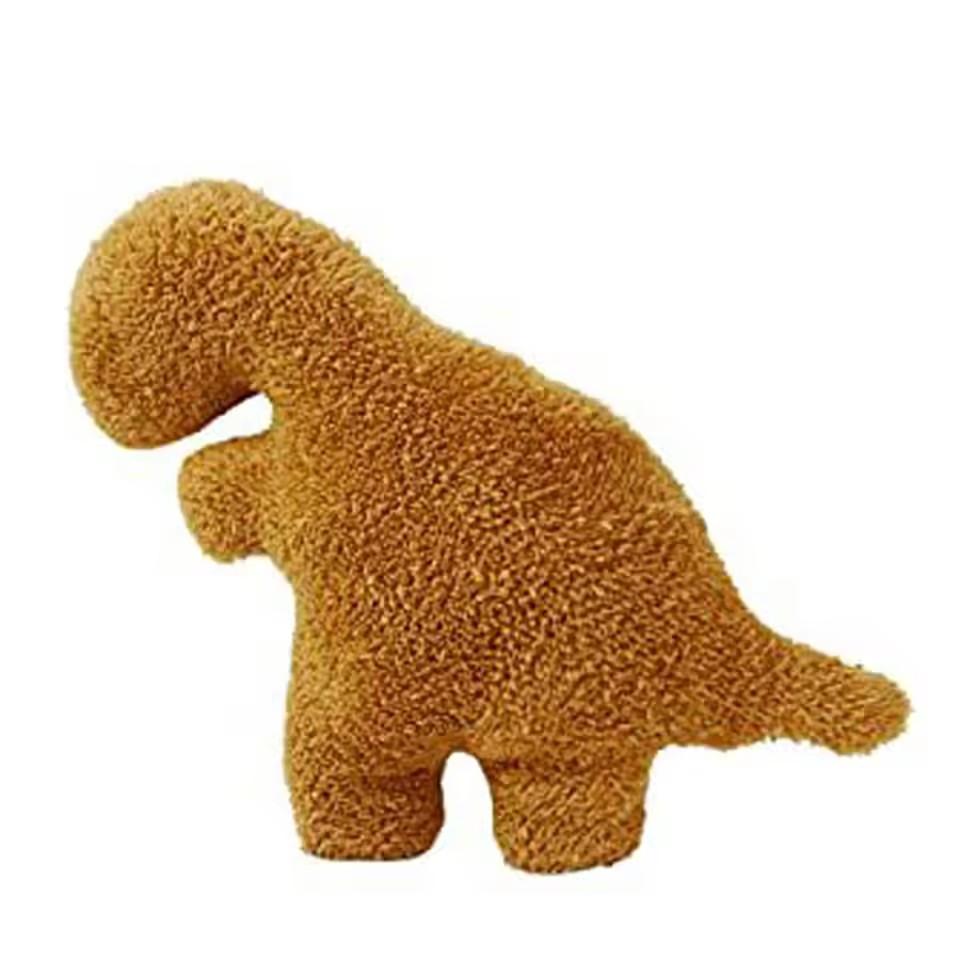 Kids 30CM Simulate Plush Dino Nugget Pillow Baby Sensory Toys Soft Stuffed Animal Dinosaur Chicken Block Doll Plush Toy Gift