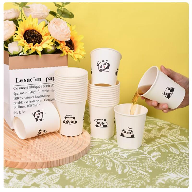 

Saintbiry Disposable Panda Cartoon Paper Cups