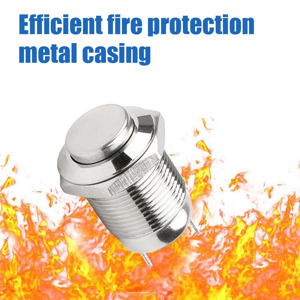 Push Button 12mm Self-Resetting Multifunctional Start Metal Momentary Push Button On Off For Home Electronics Workshop Equipment