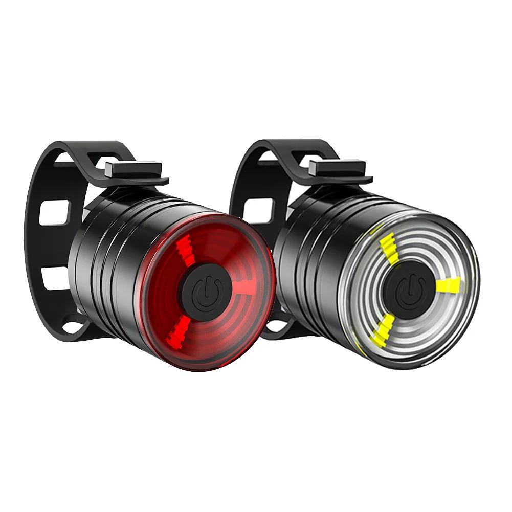 LED Bicycle Rear Light Waterproof MTB Bike Taillights with 3 Lighting Modes Aluminum Alloy Casing Bike Light for Helmet Seatpost