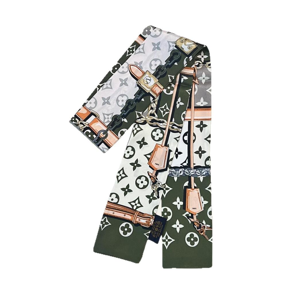 Högkvalitativ twillsjal i siden: Vår/Höst, Mångsidigt tillbehör för handväskor och pannband