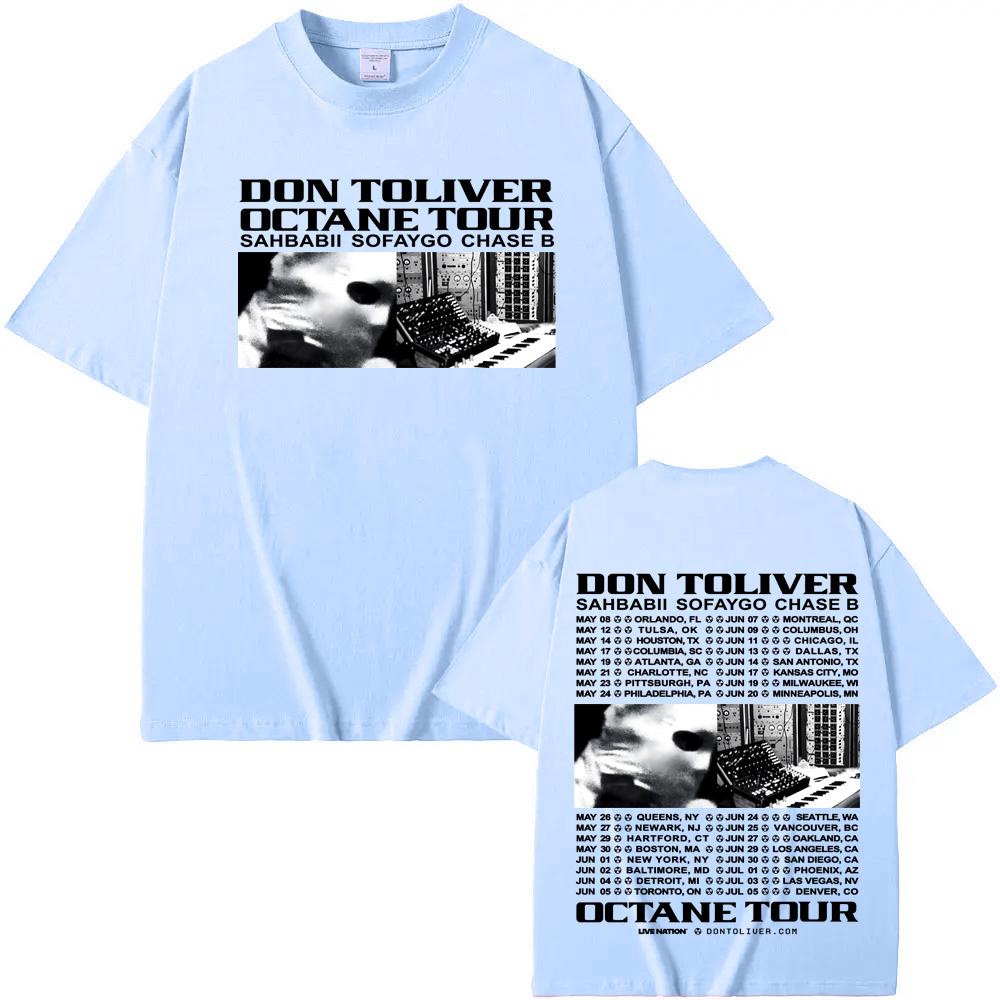 DON TOLIVER OCTANE TOUR 2026 Tee Rapper Summer Hip Hop Tee 100% Cotton Casual Grunge Round Neck Tees