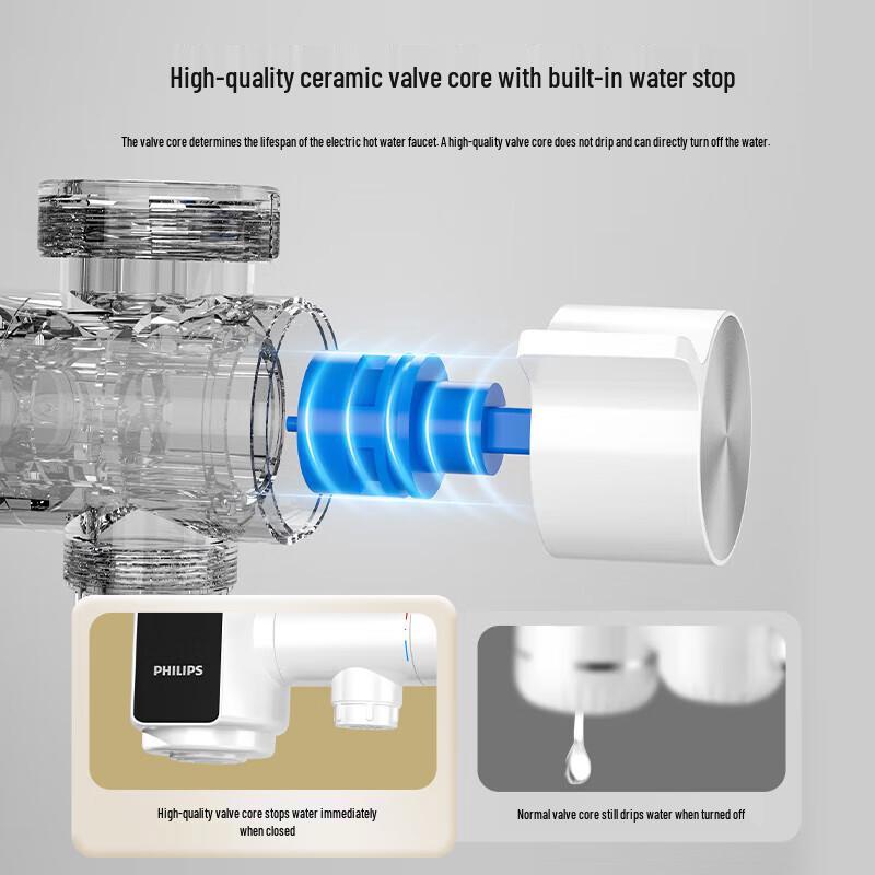 Philips Sofort-Elektro-Warmwasserhahn CN-Stecker (Adapter enthalten)