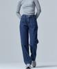MALOUPE 9107 Brushed Wide Denim Pants (Dark Indigo)
