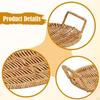 Woven Fruit Bowl Bread Basket Organizer Storage Decoration with Handles Imitation Rattan Food