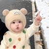 Warm Baby Winter Hat Ear Protection Baby Bonnet Cartoon Pom Pom Hat  Winter Wear