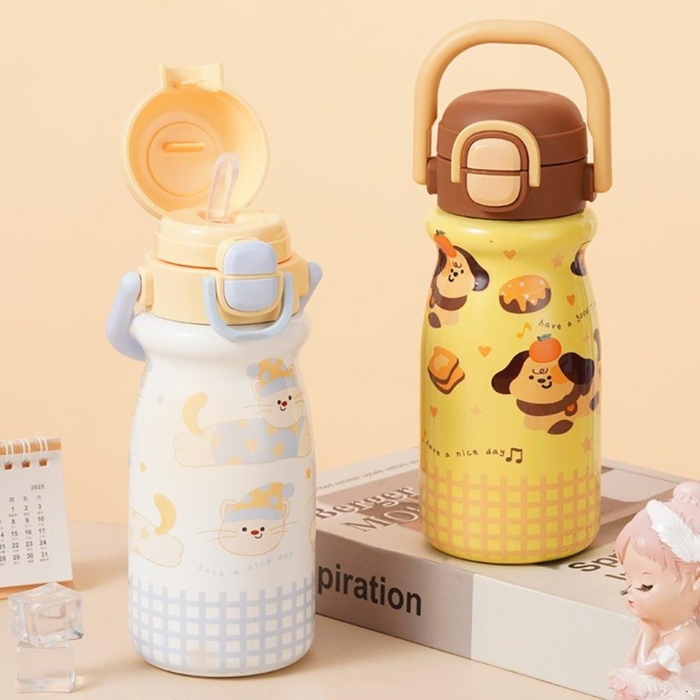 Large Capacity Handheld Water Bottle Stainless Steel Heat and Cold Insulation Insulated Cup Leak-Proof with Handle