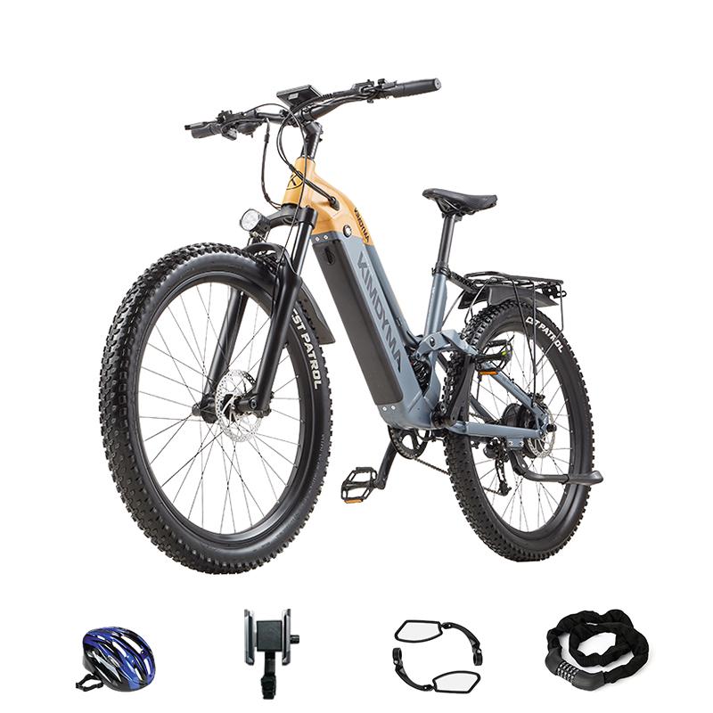 KIMDYMA K02 Adult Electric Bike 48V20AH1500W Motor 27.5×2.8 Inch Fat Tires, Torque Sensor, All-terrain Electric Bicycle