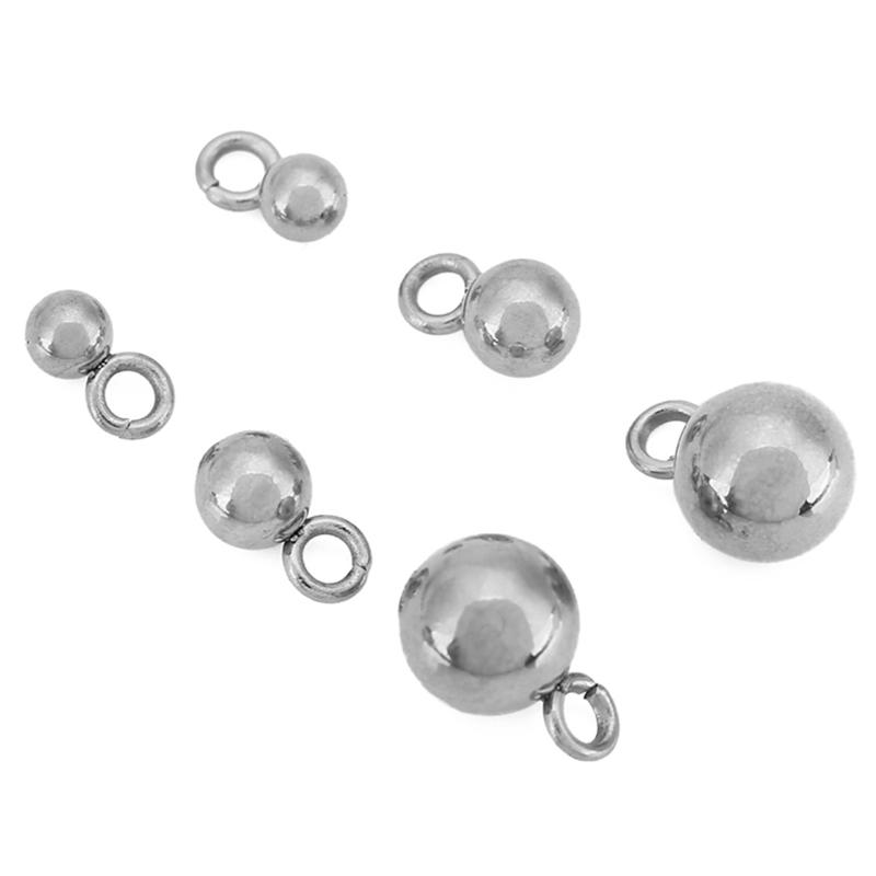 

20pcs/lot PVD Never Fade Stainless Steel Beads 3 4 5 6 8 mm Spacer End Beads Charms For DIY Necklace Jewelry Making Accessories 3mm