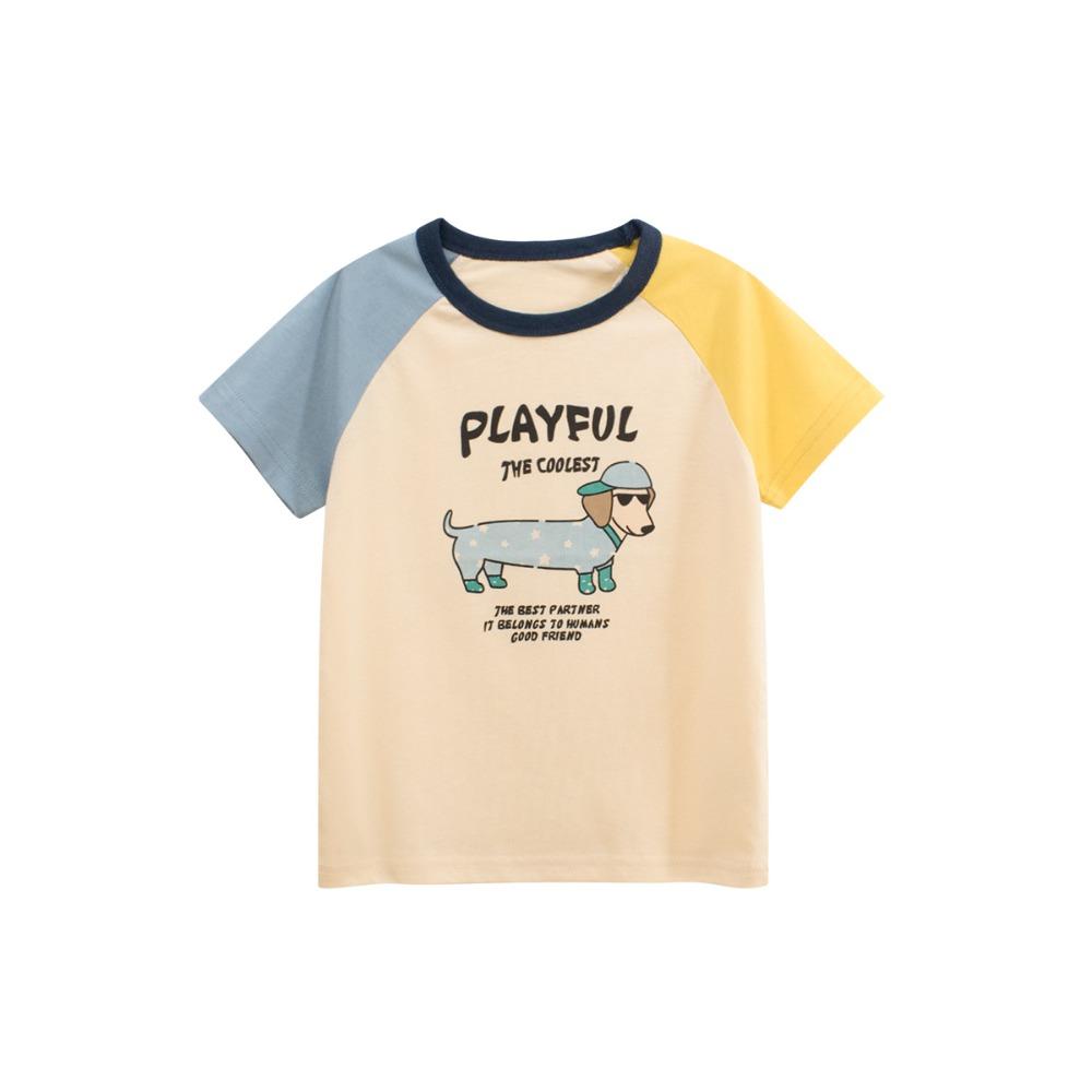 Summer children's short-sleeved T-shirts, cartoon print children's tops and T-shirts