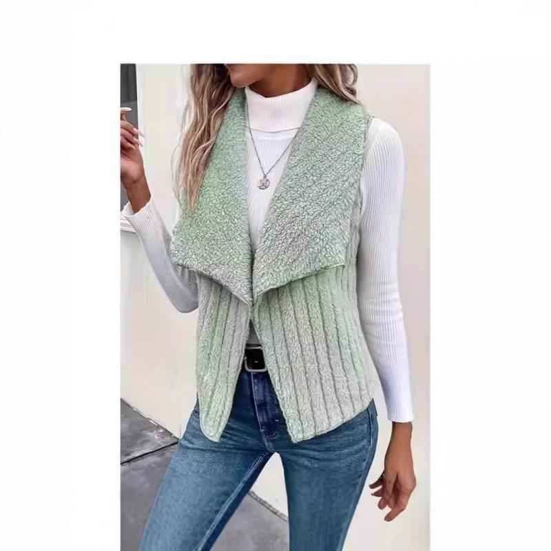 Womens Slim Fit Sleeveless Vest Jacket Casual Open Front Cardigan 2026 Winter