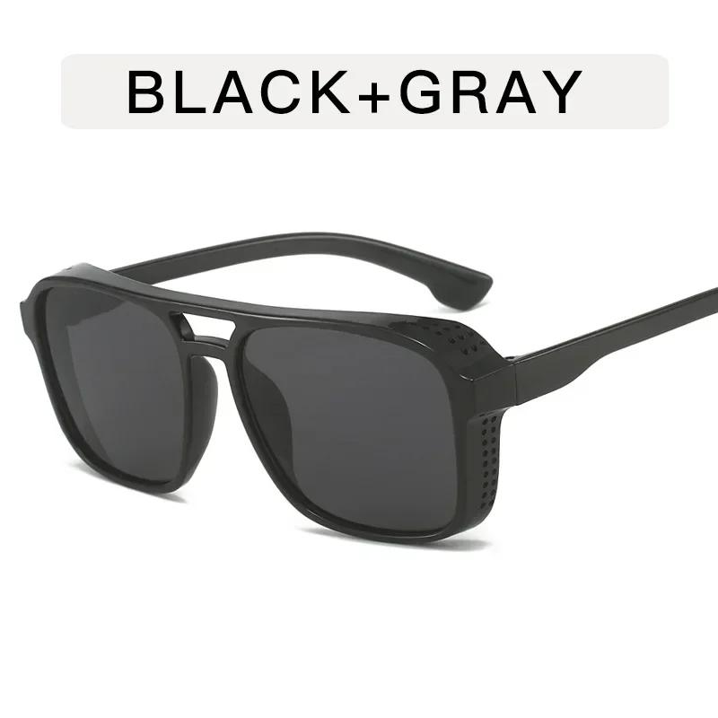 Women'S Fashion New Gradient Color Sunglasses Men'S Classic Square Large Frame Sunglasses Retro Outdoor Driving Sunglasses