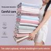 Temu Coral Fleece Quick-Drying Absorbent Bath Towel - Thick, Soft & Comfortable Striped Towel for Men & Women