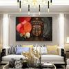 Bronze Buddha Carved Statue Wall Canvas Painting Buddha Posters and Prints Wall Art Picture for Living Room Home Decoration