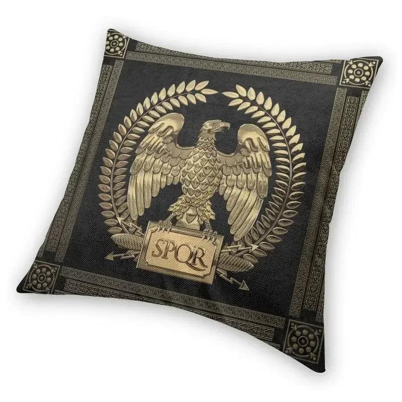 Gold Imperial Eagle Rome SPQR Cushion Cover Roman Empire Emblem Throw Pillow Case for Living Room Pillowcase Home Decorative