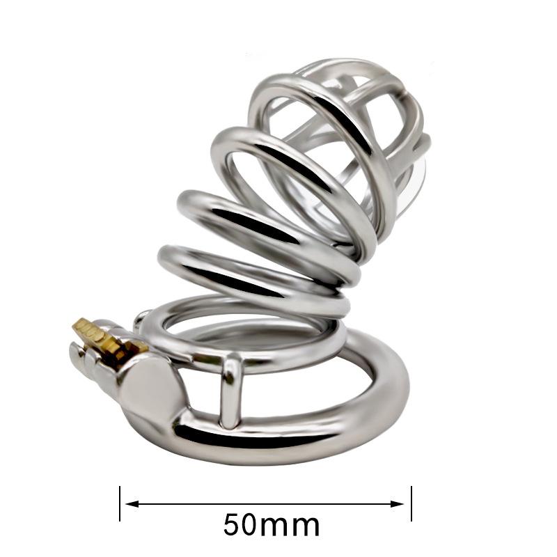CB Lock for Men Stainless Steel Penis Cage Adult Sex Toy Cock Cage Cockring BDSM  Slave Fetish Scrotum Urethral Chastity