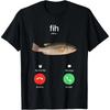 100% Baumwolle Fih Anruf Erinnere mich Nachricht Ablehnen Annehmen Anruf Fisch T-Shirt