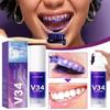 30ml V34 Purple Color Corrector Foam: Okamžitě vybělte zuby, hloubkově vyčistěte a odstraňte skvrny a osvěžte dech – doma nebo na cestách!