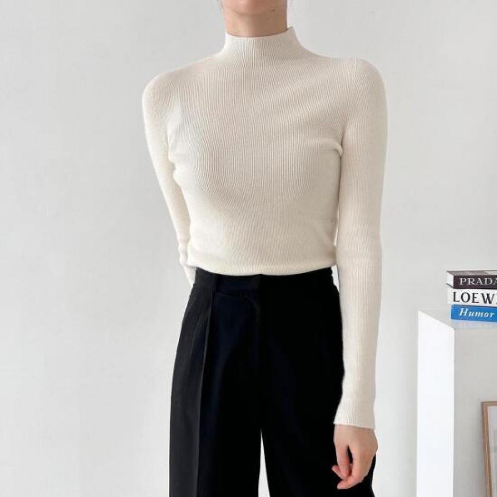 New Arrivals Open Run Women Wool Long Sleeve Sweater Autumn